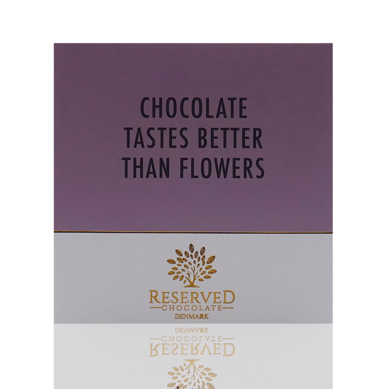 Chocolate tastes better than flowers - Mælkechokolade plade
