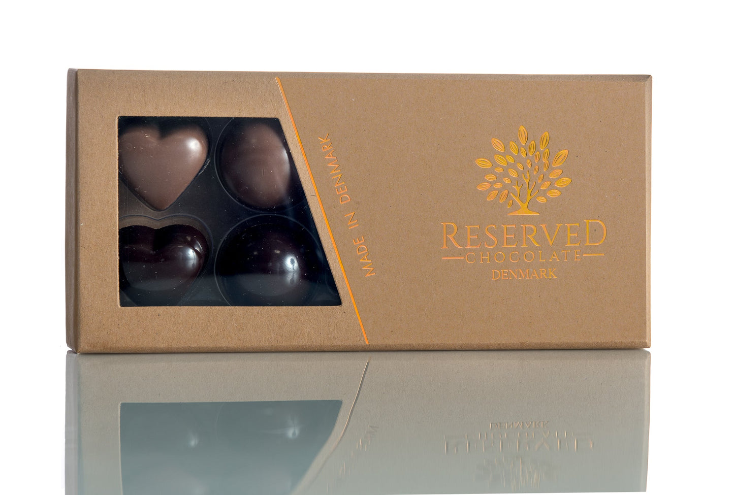 Fyldte chokolader - gaveæske med 10 stk.