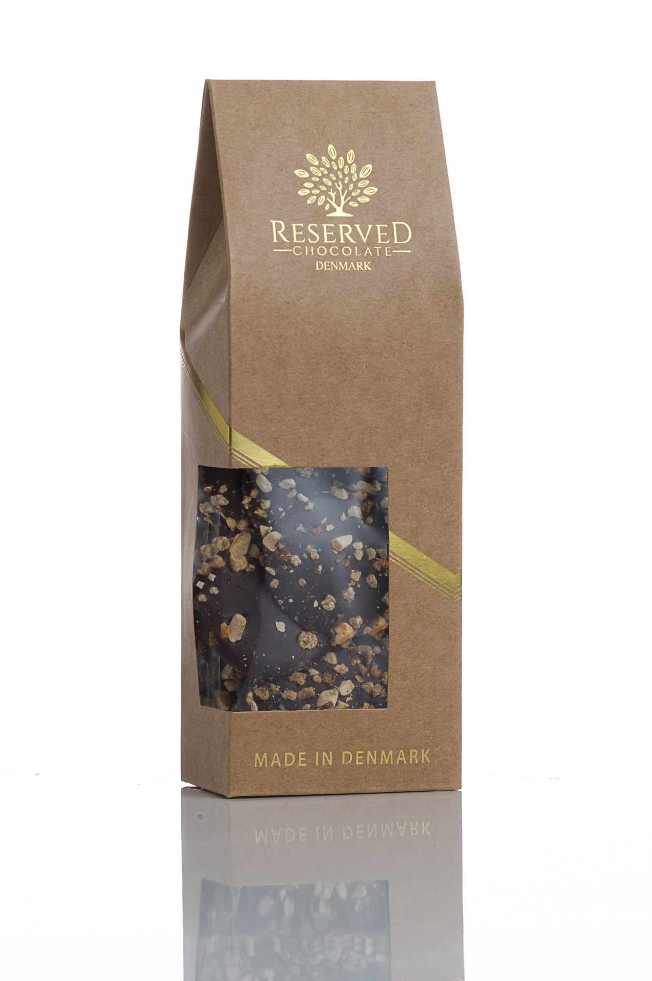 Mørk chokolade pleskner med krokant