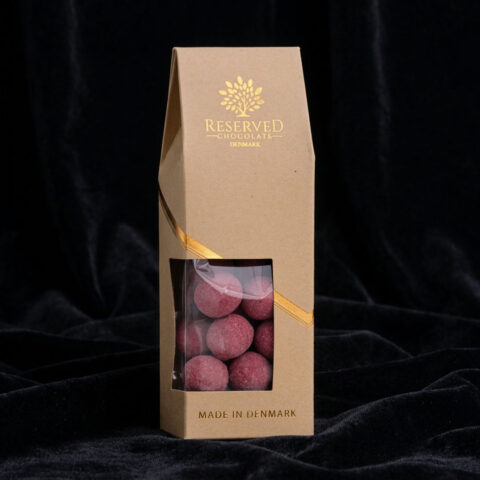 Lakrids - Hvid chokolade & hindbær/rabarber pulver