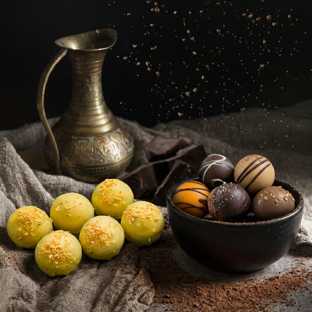 Trøffel-Romkugler med jordbær karamel - Image 4