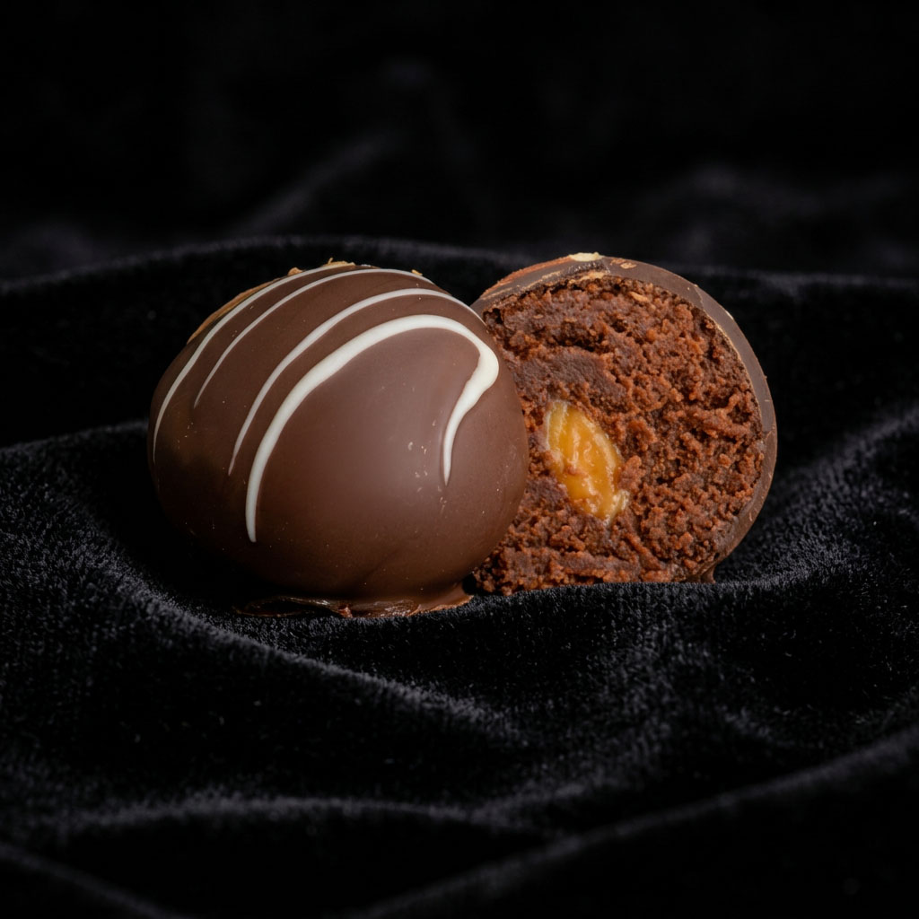 Trøffel-Romkugler med rom karamel creme (Skildpadde). - Image 5